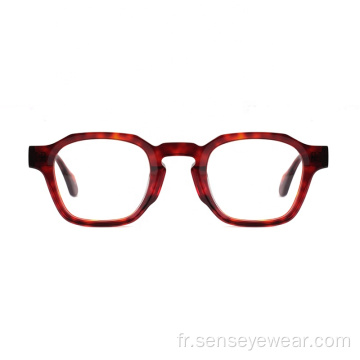 Fashion Spectacles Frame Bevel Optical Acétate Cadre Lunets